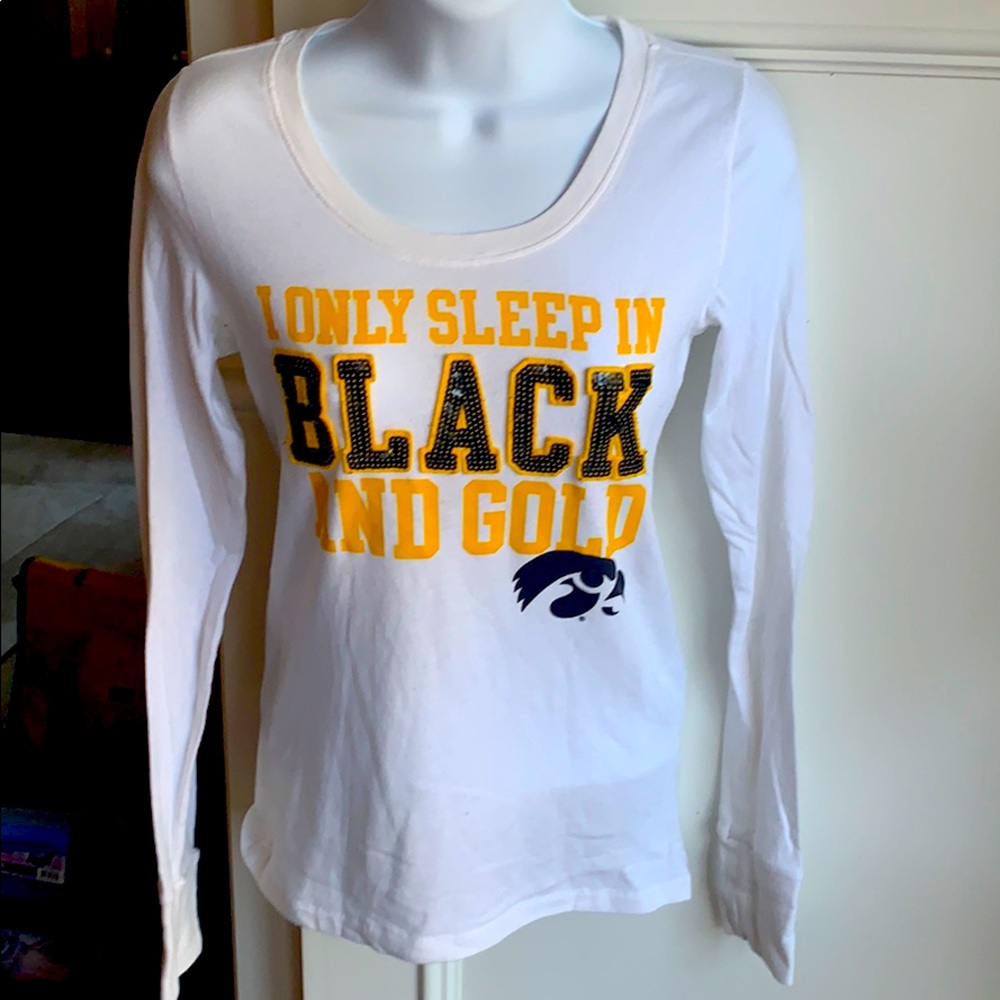 Pink Iowa Hawkeyes Long Sleeved cotton top